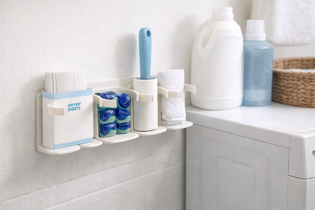 5-Grid Modular Plastic Cosmetic & Utility Organizer (No-Drill, Cuttable) – Pack of 2